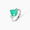 Mabina - Anello con fusion stone glass verde SANTORINI