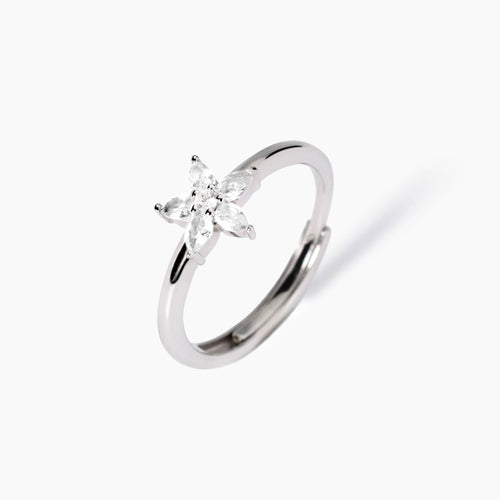Mabina - Anello in argento con fiore INCANTESIMO