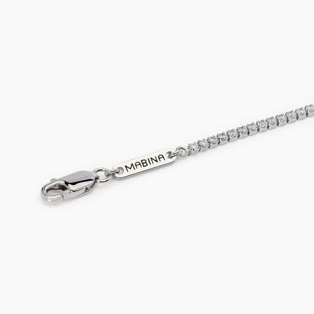 Mabina - Bracciale uomo tennis bianco MINI TENNIS