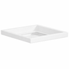 Sottovaso per vaso quadrato in resina per piante e fiori Made in Italy da esterno