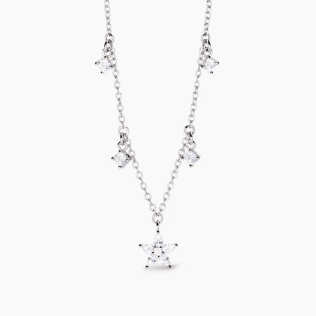 Mabina - Collana Girocollo in argento con ciondolo fiore INCANTESIMO