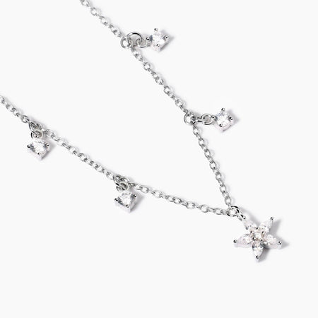 Mabina - Collana Girocollo in argento con ciondolo fiore INCANTESIMO