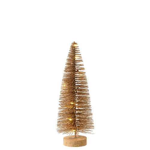 Alberello di Natale oro  pino con LED luminosi a luce calda decorazione natalizia