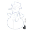 Figura luminosa Pupazzo di Neve con luce a neon bifacciale decorazione da 58 cm
