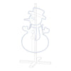 Figura luminosa Pupazzo di Neve con luce a neon bifacciale decorazione da 58 cm