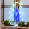 Figura luminosa Pupazzo di Neve con luce a neon bifacciale decorazione da 58 cm