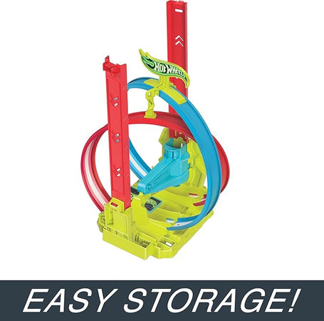 Mattel - Pista Hot Wheels Neon Speeders Laser Stunt Slamway