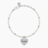 Kidult -  Bracciale perle con ciondolo cuore per famiglia Cuore | famiglia