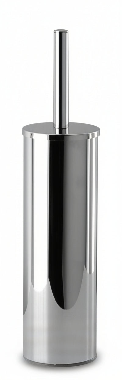 Porta scopino da bagno antibatterico a terra - pavimento in ottone cromato