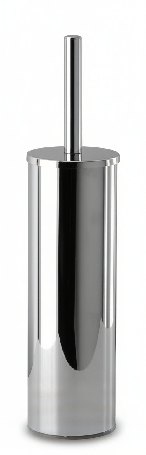 Porta scopino da bagno antibatterico a terra - pavimento in ottone cromato