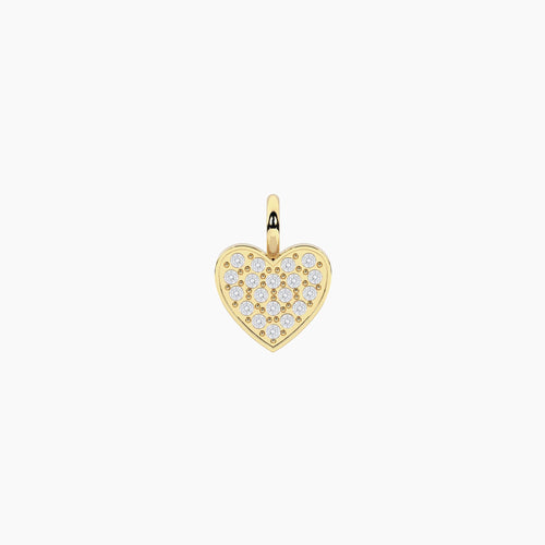 Kidult   - PENDENTE dorato con cuore in cristalli Cuore | bussola