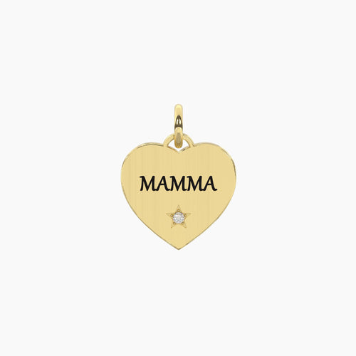 Kidult - PENDENTE dorato con scritta mamma Mamma | felicità