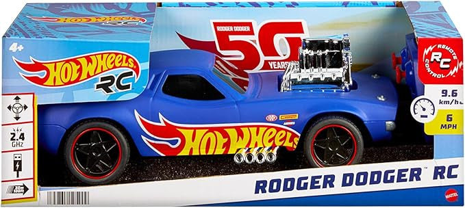 Mattel - Hot Wheels Macchina Telecomandata Rodger Dodger Veicolo RC