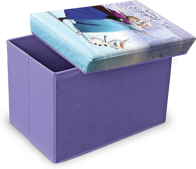 DOMOPAK - POUF CON COPERCHIO LIVING PER ORGANIZZAZIONE CAMERETTA 49x31x31CM - RAPPRESENTAZIONE CARTONE CARS- FROZEN- ALLA RICERCA DI DORY**
