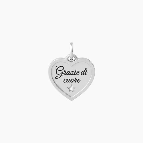 Kidult   -   PENDENTE con scritta grazie di cuore Cuore | grazie