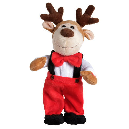 Peluche natalizio con animazioni e suoni, decorazione per interno