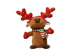 Peluche natalizio con sciarpa e vestito da renna, per interno da 25 cm