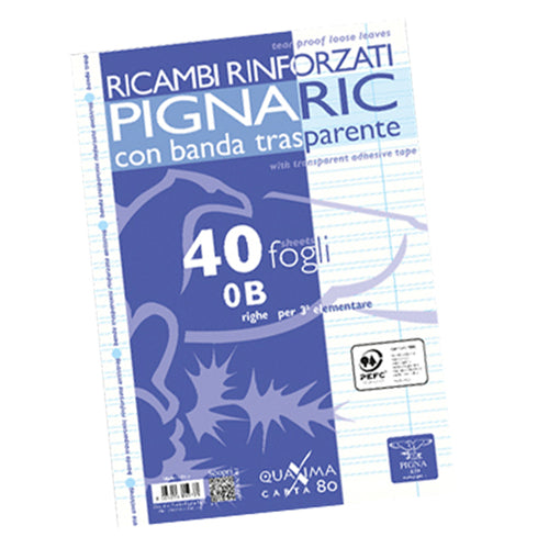 Ricambi Forati Rinforzati A4 Rigo Di 3 40Fg 80Gr Pignaric