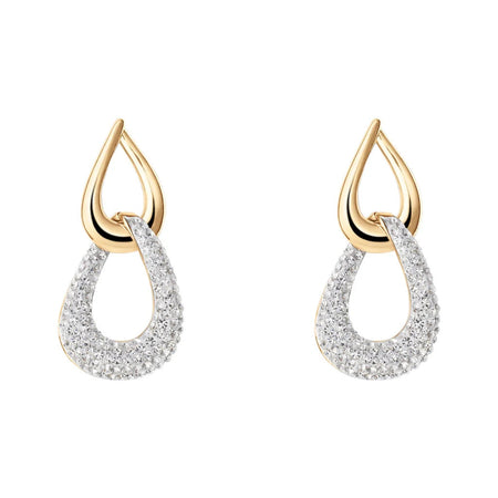 Stroili - Orecchini Pendenti Lady Phantasya Acciaio Rosa Cristallo