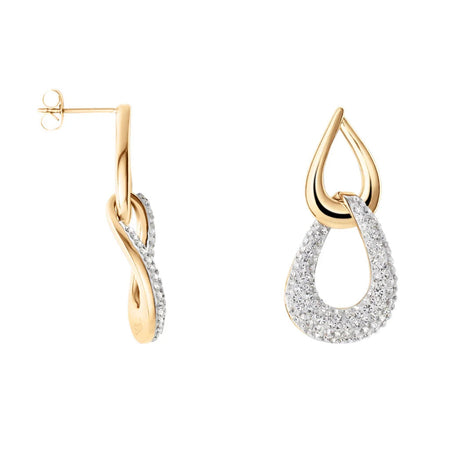 Stroili - Orecchini Pendenti Lady Phantasya Acciaio Rosa Cristallo