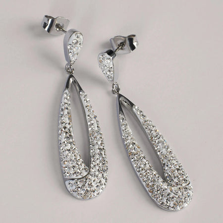 Stroili - Orecchini Pendenti Lady Phantasya Acciaio Cristallo