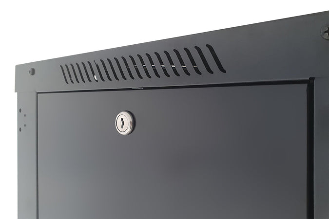 Armadio Rack 19'' a Muro 12 Unità P.600 mm Flat Pack Nero