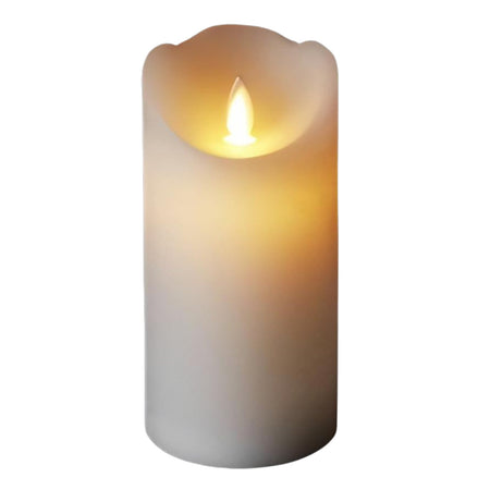 Candela bianca a led decorazione per interno da Ø 7,5 cm