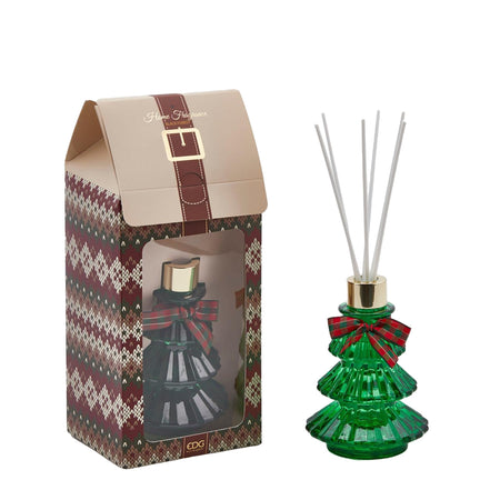 Profumo in bottiglia diffusore a forma di pino in vetro con bacchette da 170 mL