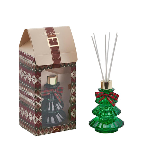 Profumo in bottiglia diffusore a forma di pino in vetro con bacchette da 170 mL