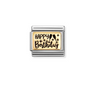 NOMINATION - LINK COMPOSABLE CLASSIC HAPPY BIRTHDAY ORO GIALLO