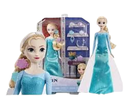 Mattel - Disney Frozen Elsa Bambola con accessori HMD56