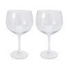 Calici decorativi Gin Tonic in vetro trasparente 650 ml set da 2