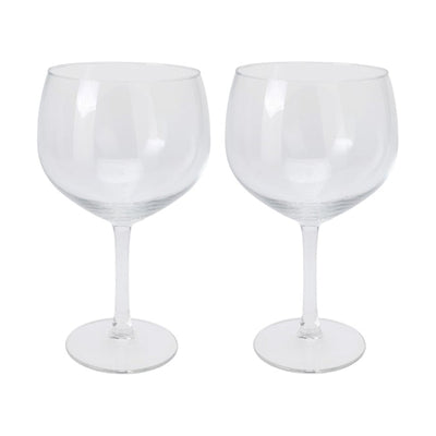 Calici decorativi Gin Tonic in vetro trasparente 650 ml set da 2