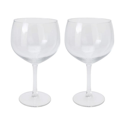 Calici decorativi Gin Tonic in vetro trasparente 650 ml set da 2