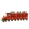 Calendario dell'avvento a forma di trenino rosso in legno MDF da 15 cm