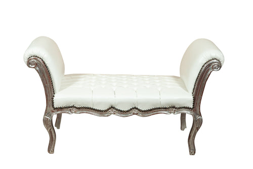 Biscottini Biscottini Panchetta Luigi XVI Faggio massello Patina foglia argento 130x55x75