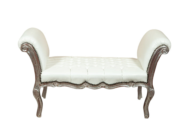 Biscottini Biscottini Panchetta Luigi XVI Faggio massello Patina foglia argento 130x55x75