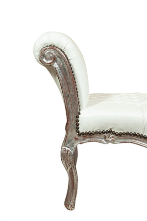 Biscottini Biscottini Panchetta Luigi XVI Faggio massello Patina foglia argento 130x55x75