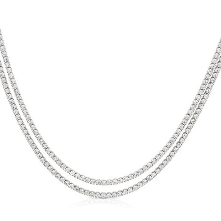 Ops Object - collana tennis doppio con pietre bianche GLIMMER