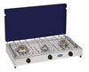 CFParker Fornello a Gas 3 Fuochi Gpl / Metano con Piano in Acciaio Inox mod. 5523GB