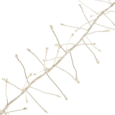 Luci di Natale catena luminosa cavo argento con micro led decorazione albero da esterno