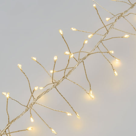 Luci di Natale catena luminosa cavo argento con micro led decorazione albero da esterno