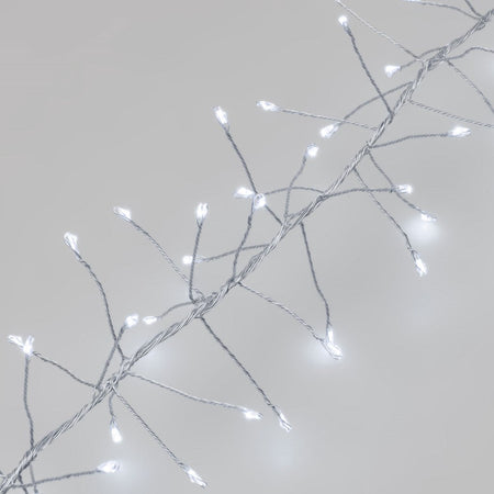 Luci di Natale catena luminosa cavo argento con micro led decorazione albero da esterno