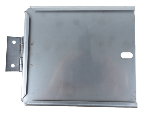 Portatarga con cerniera in acciaio inox 165x165mm