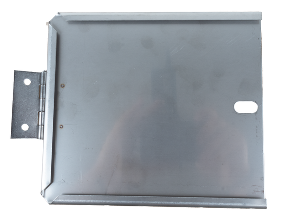 Portatarga con cerniera in acciaio inox 165x165mm