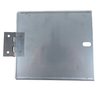 Portatarga con cerniera in acciaio inox 165x165mm