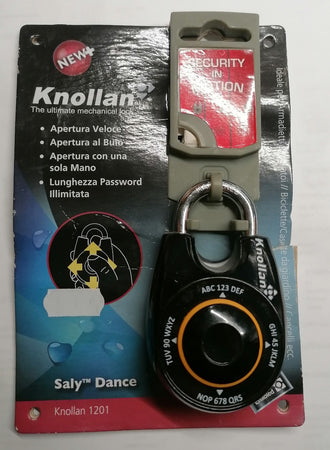 KNOLLAN - LUCCHETTO A COMBINAZIONE "SALY DANCE" - COLORE NERO***