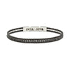 Amen - Bracciale Tennis in Acciaio Nero con Zirconi Neri