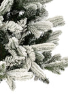 Albero di Natale Slim innevato Fred in PE Effetto Real Touch + PVC + Flock