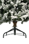 Albero di Natale Slim innevato Fred in PE Effetto Real Touch + PVC + Flock